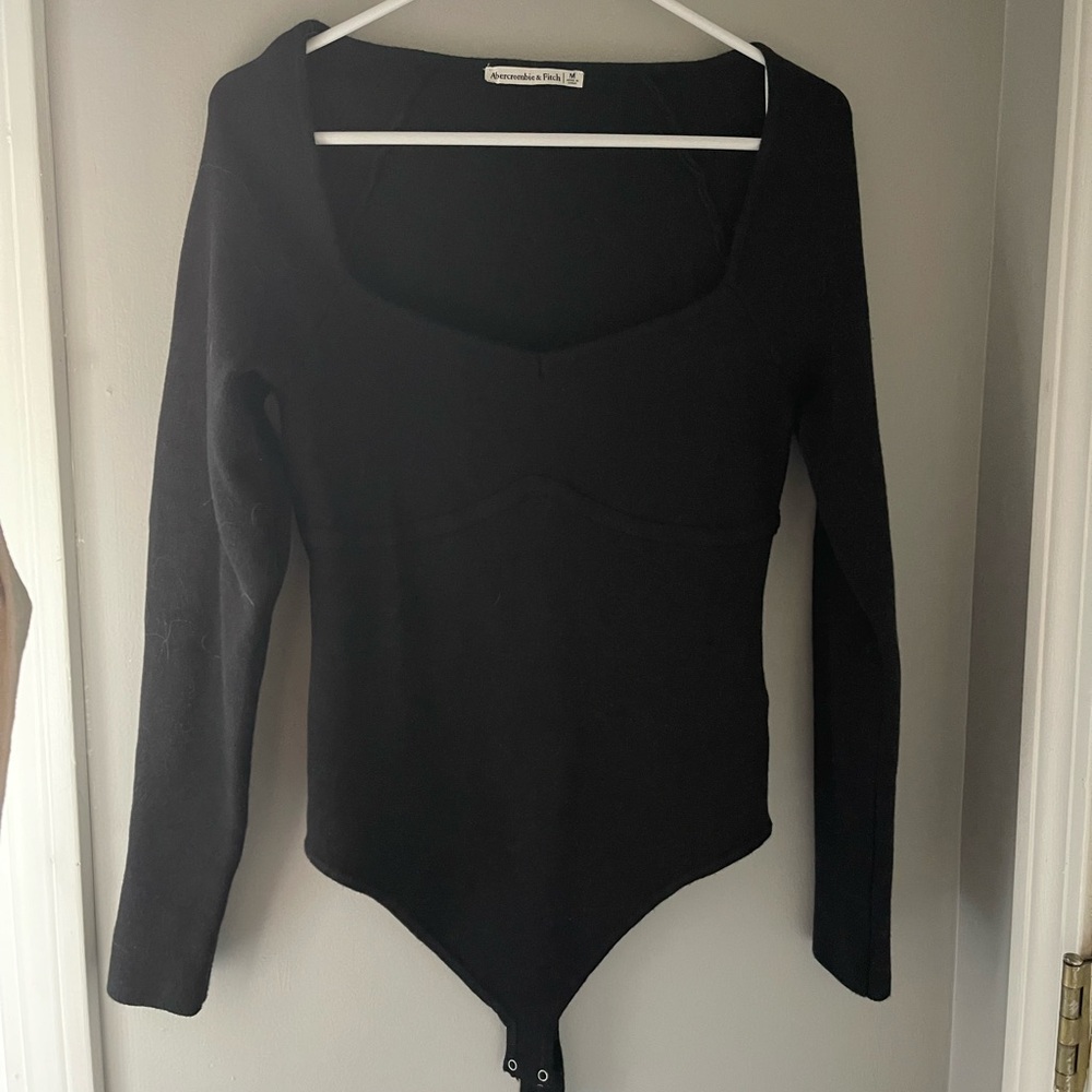 Abercrombie & Fitch Black Sweater Body Suit